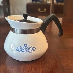 Vintage Corning Ware Blue Cornflower 3 Cup Teapot Tea Pot With Lid